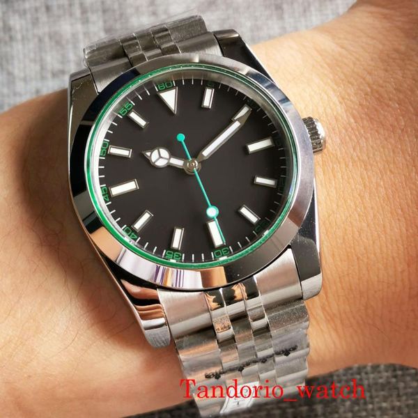 

wristwatches 36mm/39mm black dial sapphire glass nh35a miyota 8215 automatic men watches luminous oyster bracelet 316l stainless stee, Slivery;brown