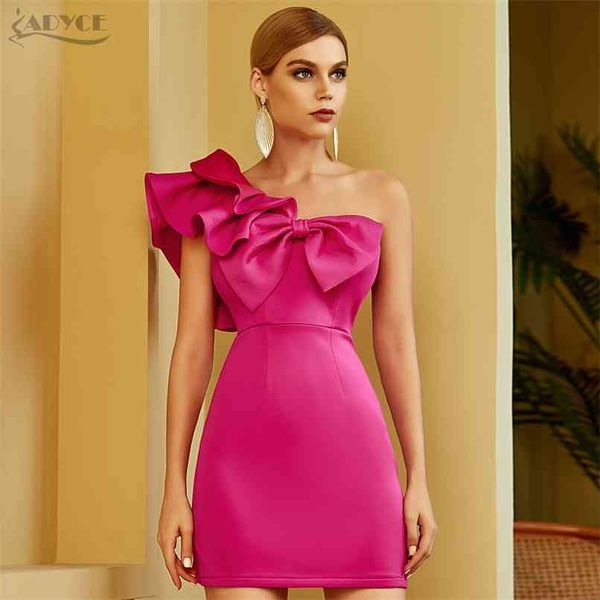 

summer women fashion one shoulder ruffle dress sleeveless bow mini club celebrity runway party vestido 210507, Black;gray