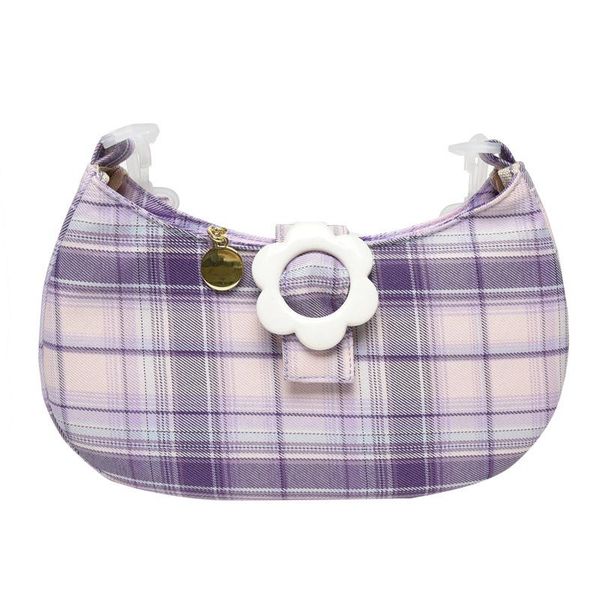 

evening bags summer simple niche design single shoulder messenger bag female ins fashion western style small flower plaid baguette
