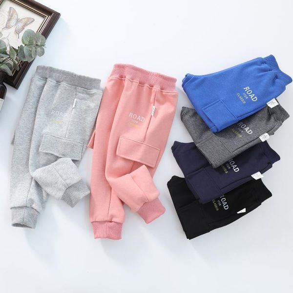

trousers 2021 autumn boys printed sweatpants children's pants, Blue