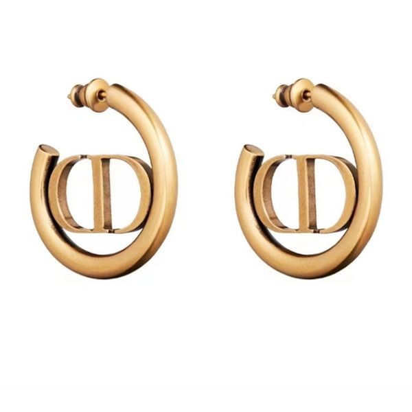

70% off outlet online family letter earrings circular hook earrings women's style, Golden