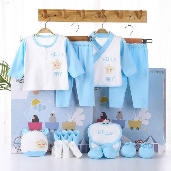 

pieces born baby set girls clothes four seasons soft 100% cotton infant suit boys outfits pants clothing hat bibs sets, White
