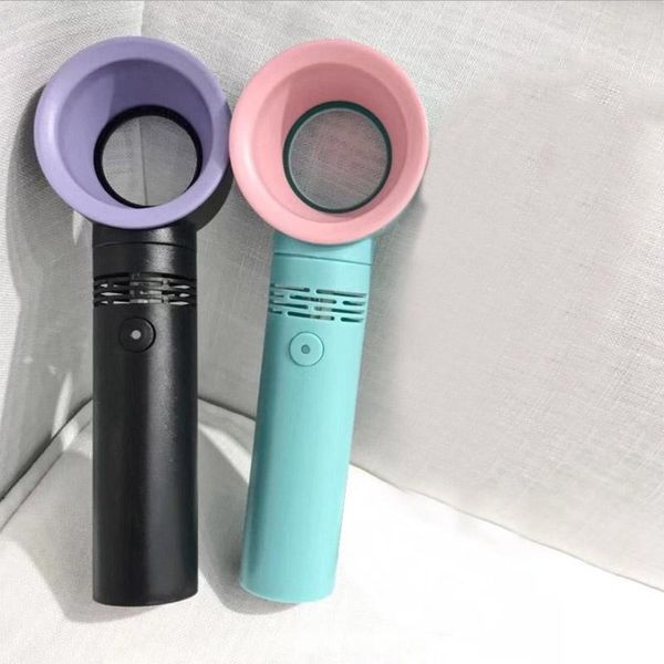 

electric bladeless fan portable cordless usb charging mini handheld cooler no leaf handy fans