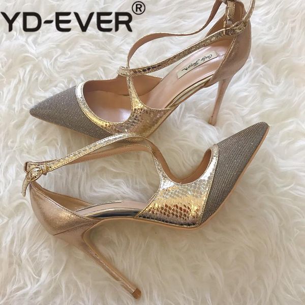 

dress shoes fashion women pumps criss-cross gold glitter snak pointy toe high heels size33-43 12cm 10cm 8cm party, Black