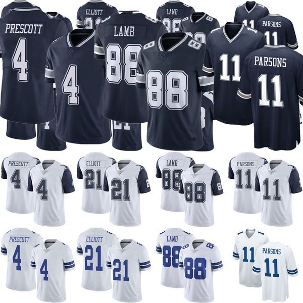 

4 dak prescott jersey men women youth 21 ezekiel elliott 88 ceedee lamb 11 micah parsons 19 amari cooper 90 demarcus lawrence 7 trevon diggs, Black;red