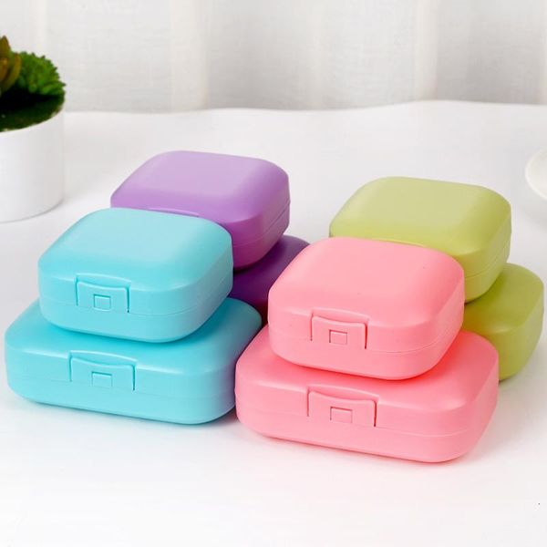 

soap dishes travel portable box drain wash case creative large cover waterproof seal home bathroom shower tools ud88