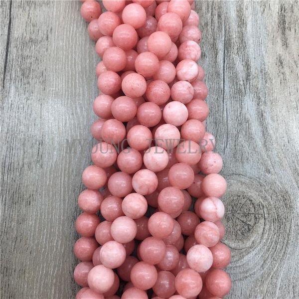 

other pink malaysian jades bead,nature stone round smooth beads 15" strand 6 8 10mm pick size for jewelry making my1412