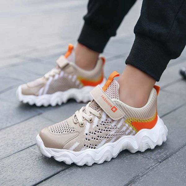 

boys' shoes 2021 spring / summer children's sports boys' waves big single mesh breathable surface, Black