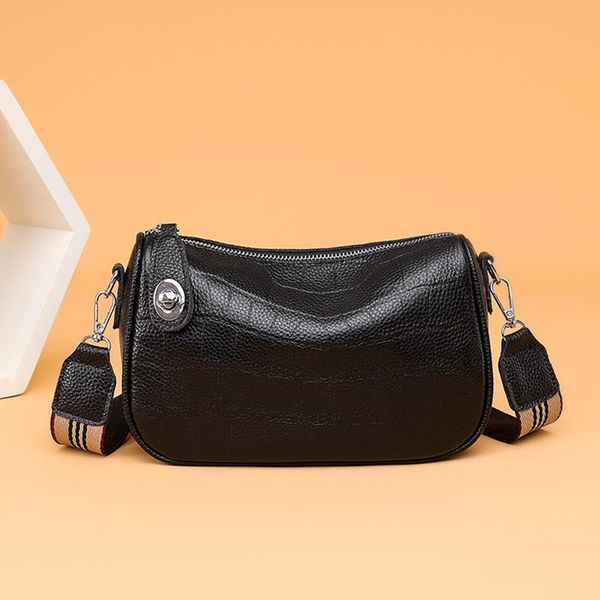 

evening bags cowhide leather crossbody for women 2021 summer trend luxury fashion shoulder handbag and purses black yellow