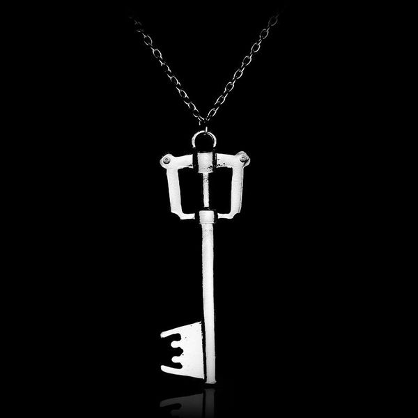 

pendant necklaces fashion kingdom hearts series torque collier high polish key men and women necklace tag diy charms gifts accessories, Silver