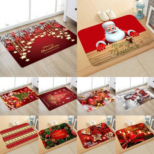 

cushion/decorative pillow merry christmas door mat snowman floor non slip xmas rug kitchen home decor