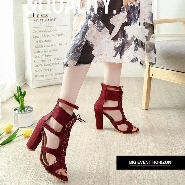 

dress shoes fashion rome summer clear heels sandals gladiator cover heel high thin women casual zip beach, Black