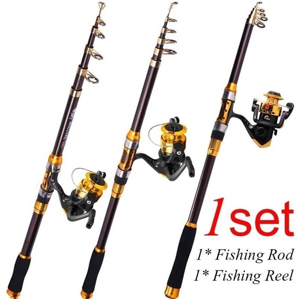 

metal spinning reel sea saltwater freshwater fishing rod and set carbon pole kits boat rods