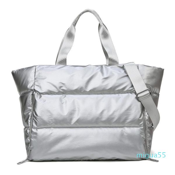 

cross body winter large capacity shoulder bag for women waterproof nylon bags space pad cotton feather down