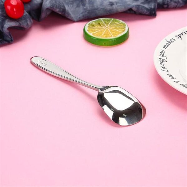 

dinnerware sets silvery stainless steel large mirror polished with long handle flatware kitchen dining tableware for kids buffet serving spo