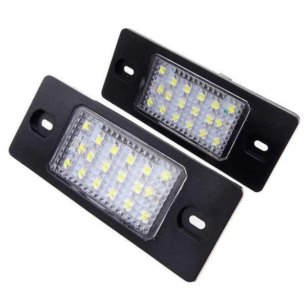 

jiuwan 1 pair white 18smd led number license plate lights for vw touareg tiguan golf 5 passat b5 auto lamp car