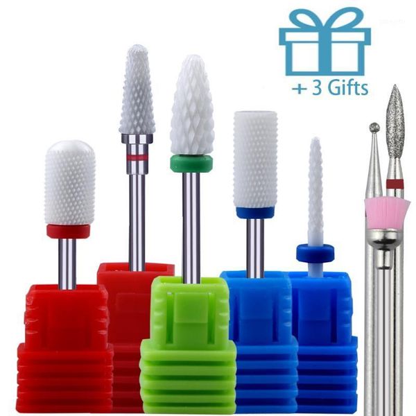 

ceramic nail drill bits set milling cutter rotary burr electric machine for manicure accessories files art tools1, Silver