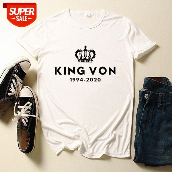 

rap king von short sleeve men's and women's t-shirt loose large size #dx5s, White