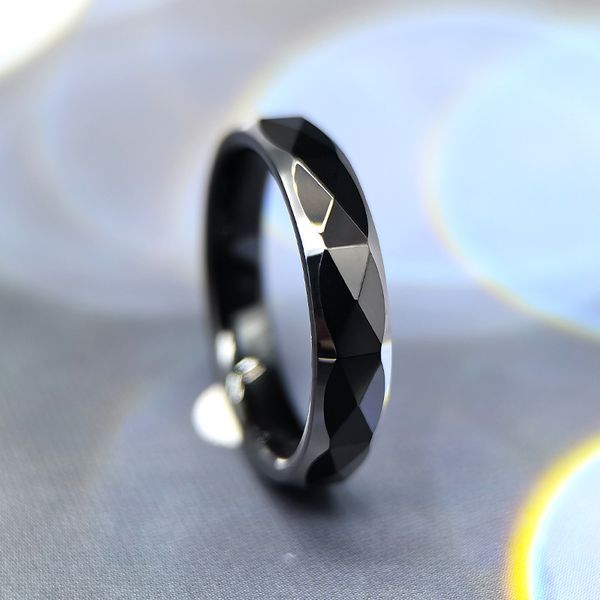 

ring selling us size men's and women's black plated gift tungsten steel, Silver