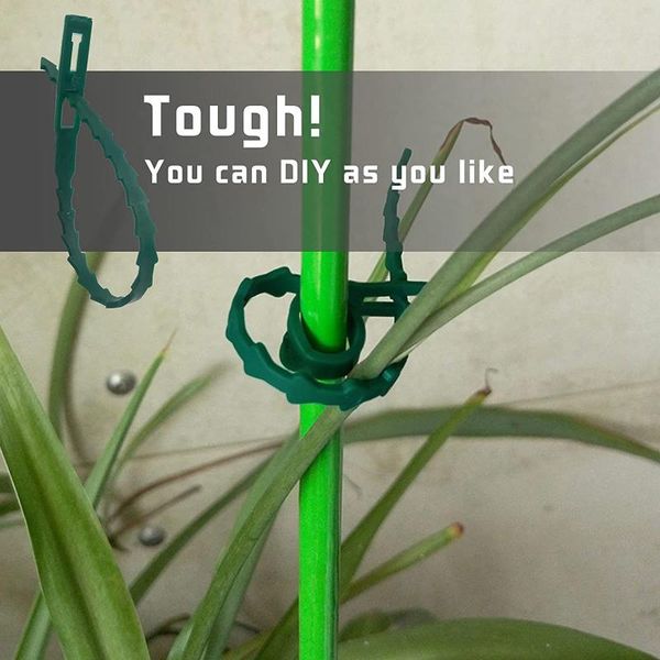 

other garden supplies 100pcs adjustable plastic plant cable ties gardening tools for tree climbing support vine tomato stem clips 2021#p2