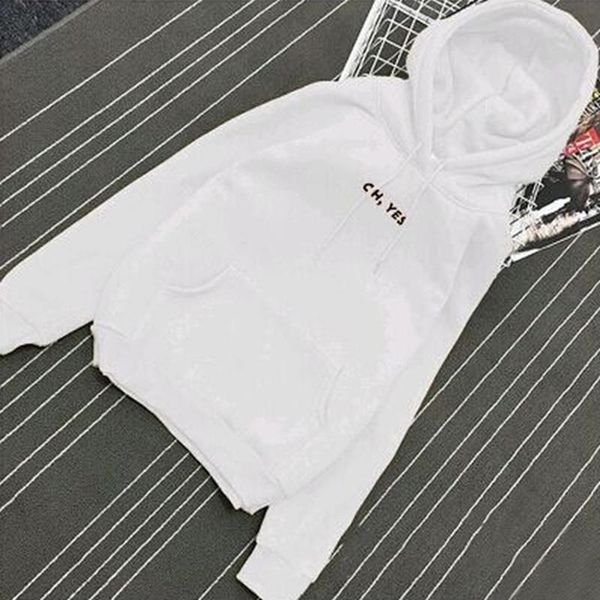 

women's hoodies & sweatshirts oh yes 2021 women casual kawaii harajuku fashion punk for clothing european korean white, Black