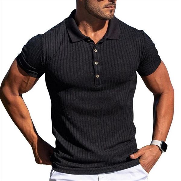 

arrival shirt striped mens polos short sleeve summer cool streetwear fashion male solid color men clothes, White;black