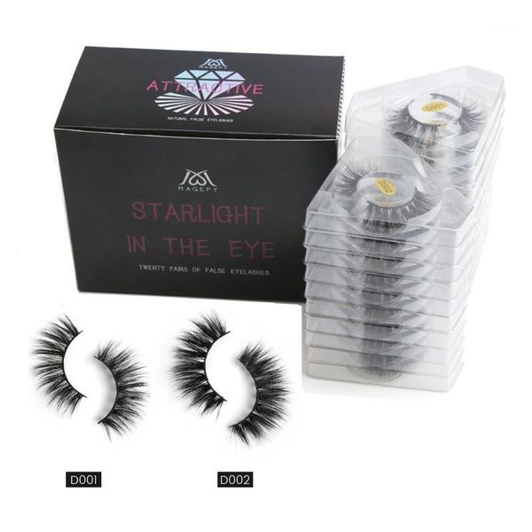 

8/20pairs 3d mink wholesale handmade lases cilios reusable volume makeup lashes natural false eyelashes1