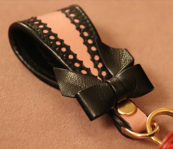 

keychains fashion sheepskin and calfskin hand woven key chain for women men car pendant ring handmade individual creativity, Silver