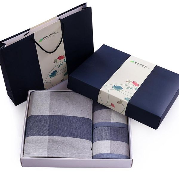 

towel gift box bath cotton 3 set business embroidered logo christmas w