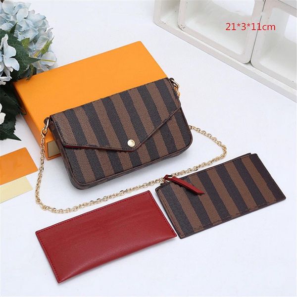 

2021 Luxury Designers Fashion Chain Bags High quality Women Classic Brown Cross Body Totes handbags hobo purses lady shoulder channel tote 05, #6