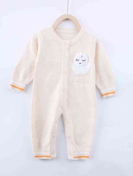 

baby contrast panel knit jumpsuit she, Blue