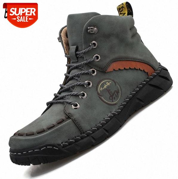 

Classic Men's Boots Designer Handmade Men's Ankle Boots Outdoor Waterproof Short Vintage Mens Basic Work #n52g