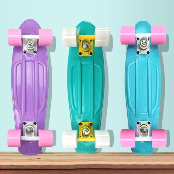 

22'' multicolor surf skate board mini cruiser penny complete ready to ride children toy scooter macarons color skateboard skateboa