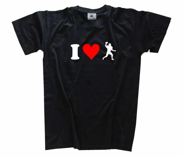 

i love american football touch down t-shirt s-xxxl, White;black