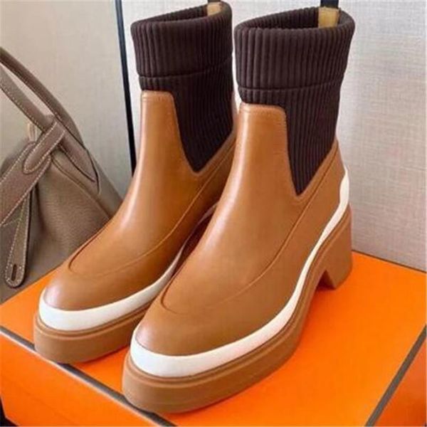 

boots platform women sock zapatos mujer elegant ladies shoes casual fashion female shoe, Black