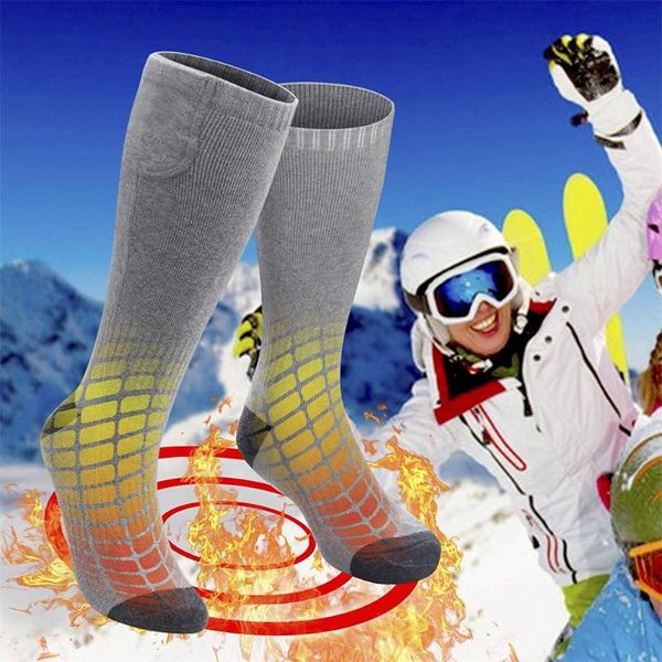 

sports socks rechargeable heating outdoor mountaineering ski warm sweat-absorbent breathable hunting ice fishing cycling, Black