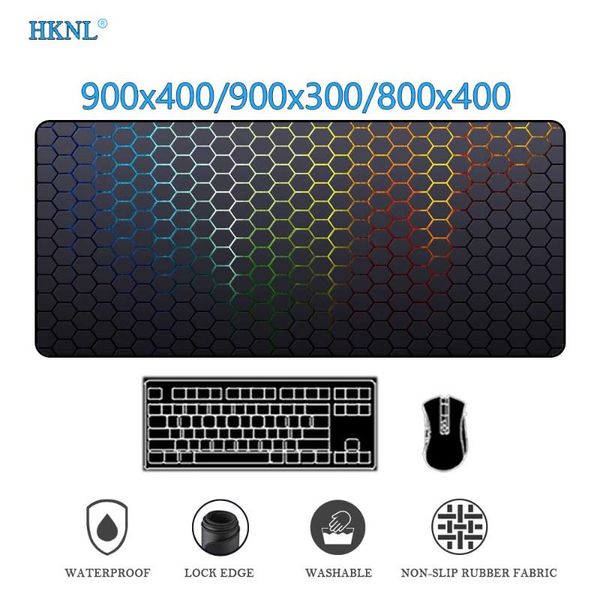 

mouse pads & wrist rests honeycomb mat xxl pad pc gamer deskpad office computer gaming accessories deskmat large mousepad mats carpet 900x40