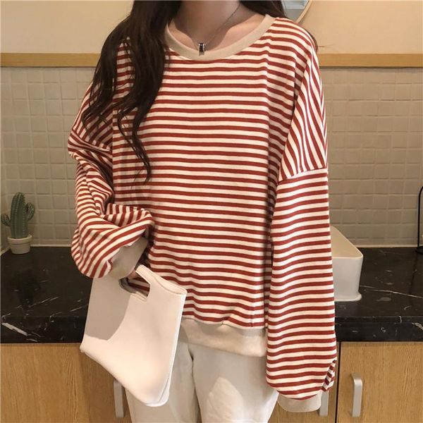 

women's hoodies & sweatshirts autumn winter casual women patchwork striped pullover warm long sleeve hoody with hooded sweatshirt clot, Black