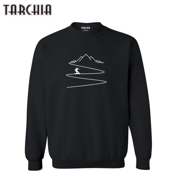 

men's hoodies & sweatshirts 2021tarchia arrive long male and cool printed black red blue grey crewneck