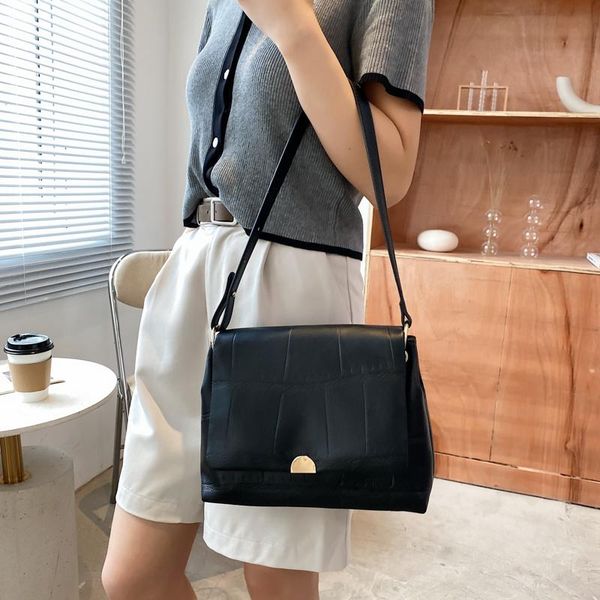 

evening bags summer stone pattern ladies shoulder bag 2021 fresh and versatile women's cross body large capacity shopping black