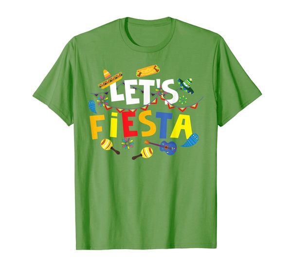 

let's fiesta shirt | cool mexican party decoration tee gift, White;black