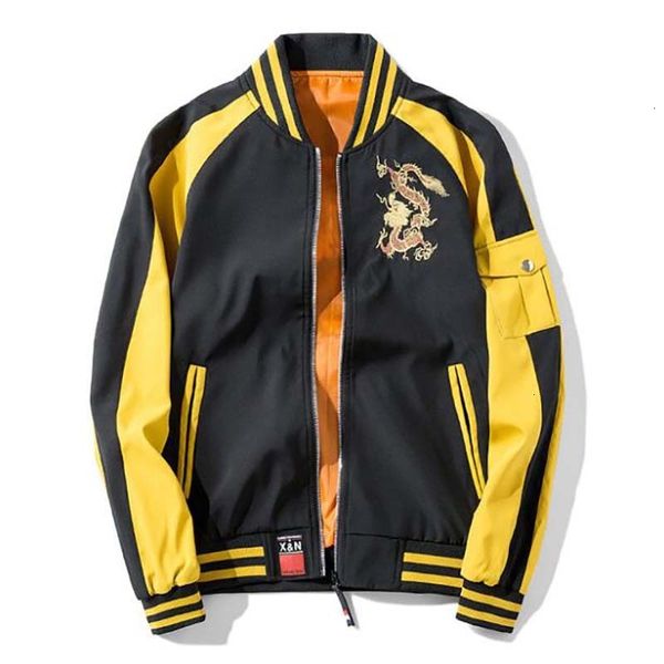 

men's jackets autumn mens hip hop tracksuit coat fashion embroidery dragon casual streetwear man baseball j wv9n, Black;brown
