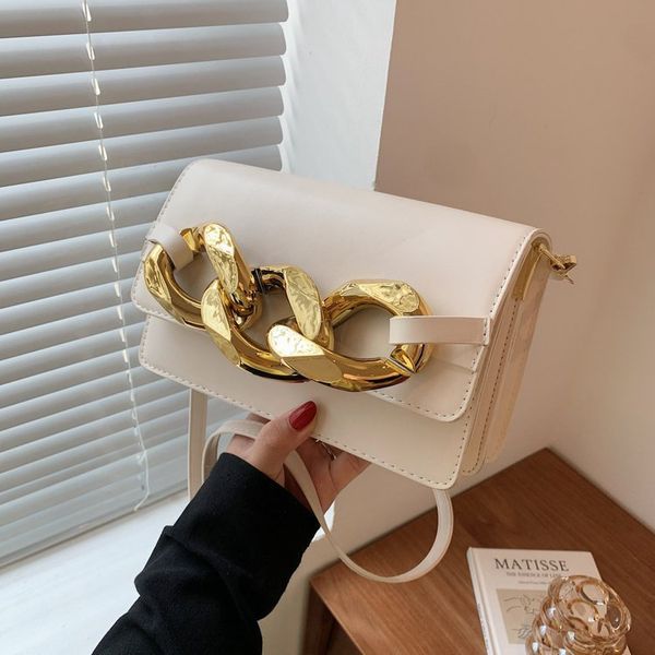 

designer handbags small female 2021 new fashion personality thick chain small square popular high-grade women's single shoulder diagona