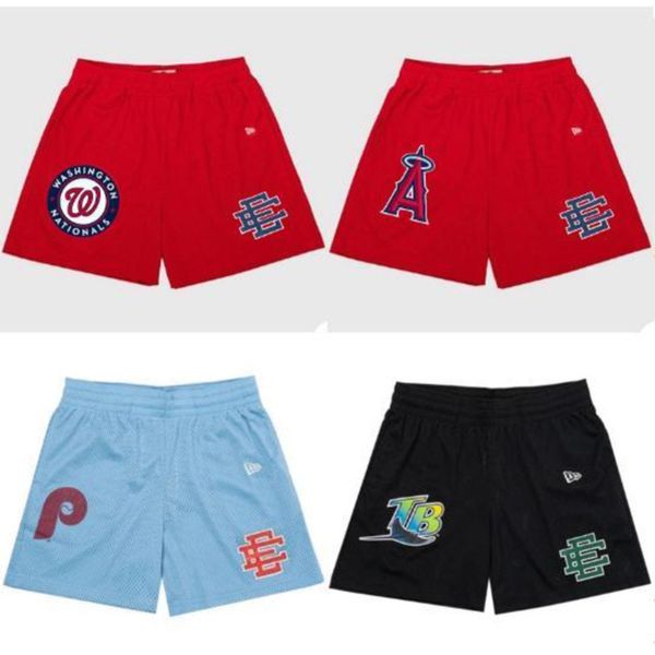 

brand eric emanuel ee basic short men's fitness shorts women beach pants sports mesh breathable casual star fashion basketball football, White;black