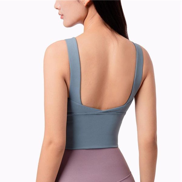 

gym clothing woman sports with push up training solid yoga bra padded high support impact vest fitness tank workout underwear, White;black