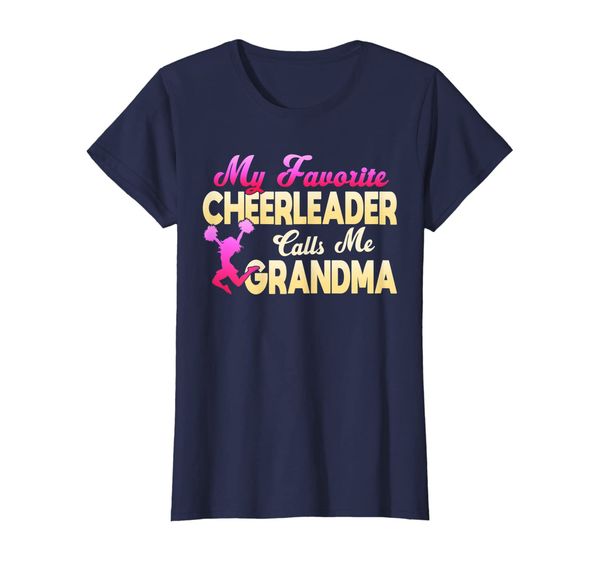 

my favorite cheerleader calls me grandma t-shirt, White;black