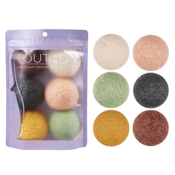 

sponges, applicators & cotton 6pcs/set konjac facial puff face cleanse deep washing massage sponge exfoliator cosmetic scrub wash flutter sk