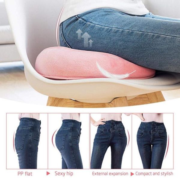 

cushion/decorative pillow comfortable office dual cushion lift up seat cushions hips shape home multifunction for pressure relief fits in ca