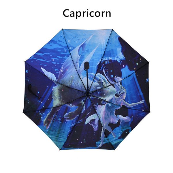 Fabricantes de vendas diretas 12 constelações Sun guarda-chuva feminino publicidade dobrável guarda-chuvas UV