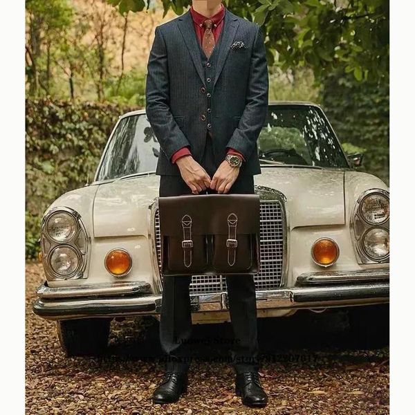 

men's suits & blazers classic black stripe mens suit formal business blazer vintage wedding groom slim 3 piece set terno masculino (jac, White;black
